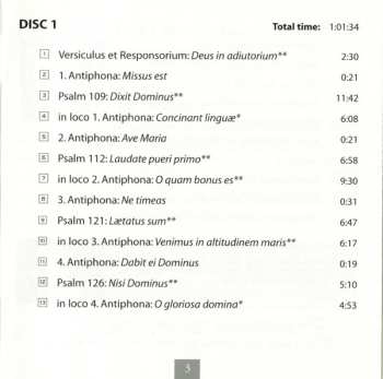 3CD Chiara Margarita Cozzolani: Vespro Della Beata Vergine