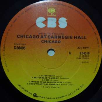 4LP/Box Set Chicago: Chicago At Carnegie Hall