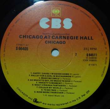 4LP/Box Set Chicago: Chicago At Carnegie Hall