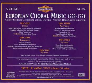 5CD The Choir Of Christ Church Cathedral: European Choral Music, 1525-1751