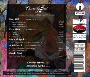 CD Christian Schmitt: Come Zeffiro (Compositori Ebraici Nell'Europa Del XX Secolo)