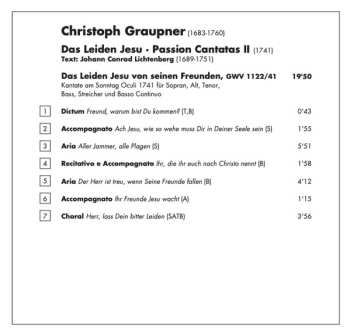 CD Christoph Graupner: Das Leiden Jesu: Passion Cantatas II