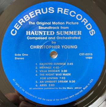 LP Christopher Young: Haunted Summer (Music From The Original Motion Picture Soundtrack)