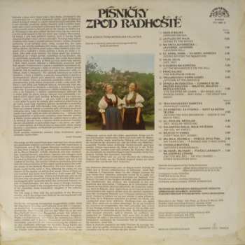 LP Cimbálová Muzika Vonička: Písničky Zpod Radhoště = Folk Songs From Moravian Vallachia
