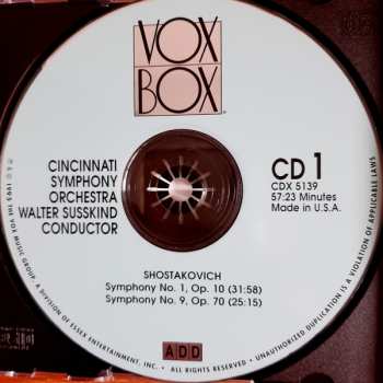 2CD Walter Susskind: Cincinatti-Susskind: Shostakovich & Tchaikovsky