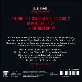 CD Claire Huangci: The Rachmaninov Preludes