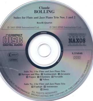 CD Claude Bolling: Suites For Flute And Jazz Piano Trio