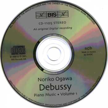 CD Claude Debussy: Debussy Piano Music Volume 1