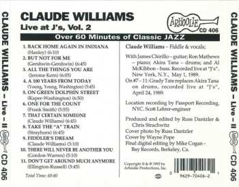 CD Claude Williams: Live At J's - Part 2