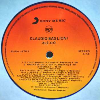 2LP Claudio Baglioni: Alé-oó