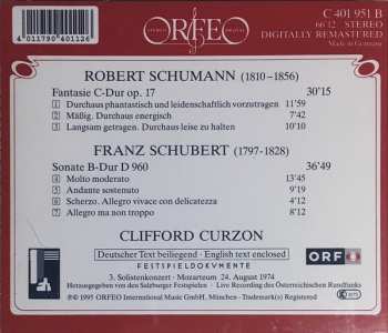 CD Clifford Curzon: Schumann • Fantasie Op. 17 / Schubert • Sonate B-dur D 960