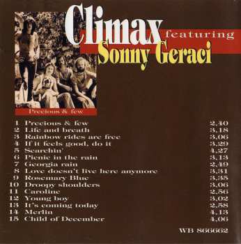 CD Climax: The Best of Climax featuring Sonny Geraci - Precious & Few