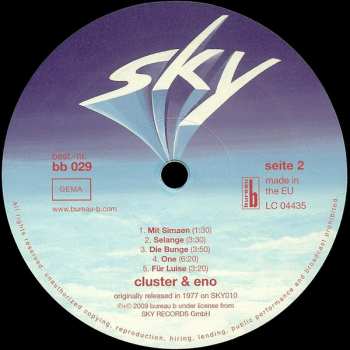 LP Brian Eno: Cluster & Eno