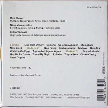 3CD/Box Set Codona: The Codona Trilogy LTD
