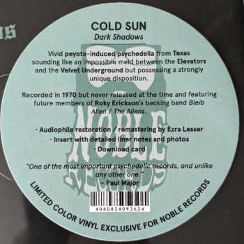 LP Cold Sun: Dark Shadows CLR | LTD