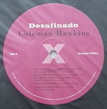 LP Coleman Hawkins: Desafinado Coleman Hawkins Plays Bossa Nova & Jazz Samba LTD