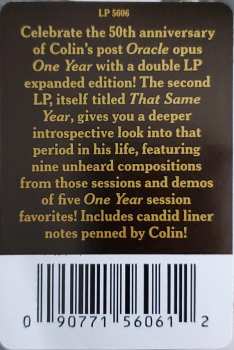 2LP Colin Blunstone: One Year DLX | LTD