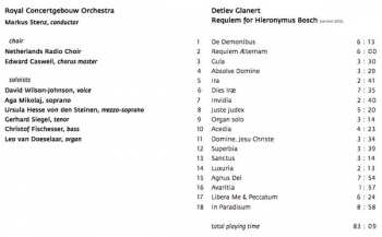 SACD Concertgebouworkest: Requiem For Hieronymus Bosch