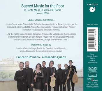 CD Concerto Romano: Sacred Music For The Poor At Santa Maria In Vallicella, Rome