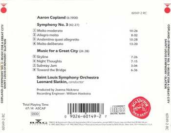 CD Aaron Copland: Symphony No. 3 - Music For A Great City