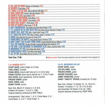 CD Count Basie: Count Basie Kansas City 7 + Memories Ad-Lib