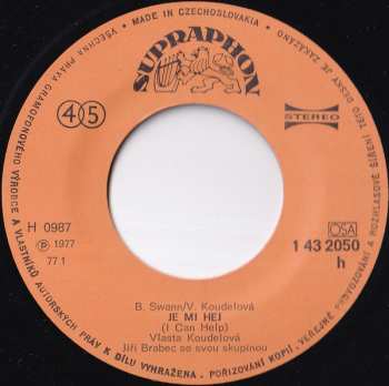 SP Country Beat Jiřího Brabce: Je Mi Hej / Ráda Tančím S Měsícem