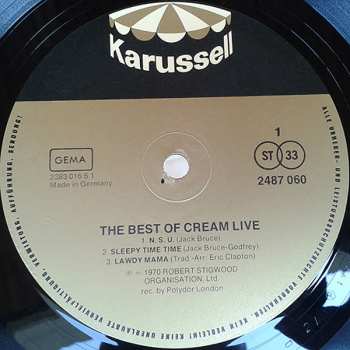 2LP Cream: The Best Of Cream Live