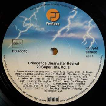 LP Creedence Clearwater Revival: 20 Super Hits, Vol. II