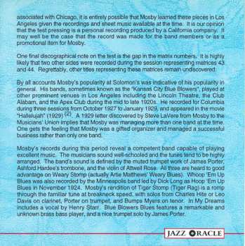 CD Curtis Mosby: Recorded On The West Coast And London - 1924-1939