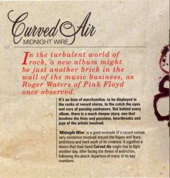 CD Curved Air: Midnight Wire LTD