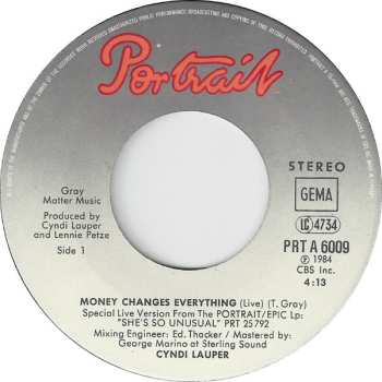 SP Cyndi Lauper: Money Changes Everything (Live)