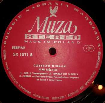 2LP/SP Czesław Niemen: Idée Fixe