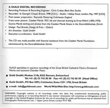 2CD Czeslaw Marek: Songs & Choral Music