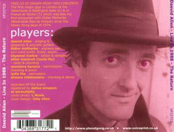 2CD Daevid Allen: Live In 1988 - The Return
