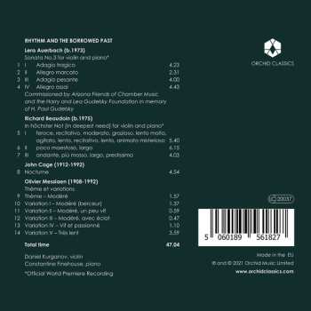 CD Olivier Messiaen: Rhythm & The Borrowed Past
