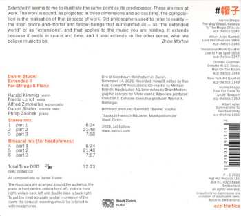 CD Daniel Studer: Extended II • For Strings & Piano