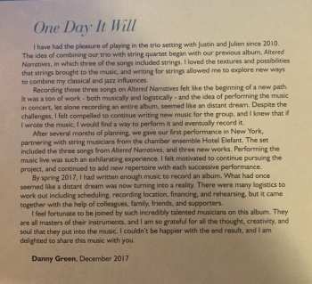 CD Danny Green Trio: One Day It Will