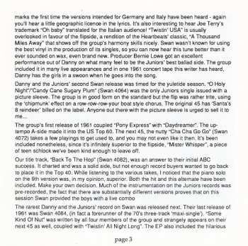 CD Danny & The Juniors: Back To The Hop - The Original Swan Recordings 1960-1962