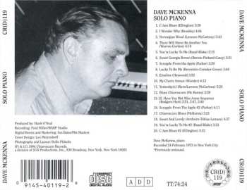 CD Dave McKenna: Solo Piano