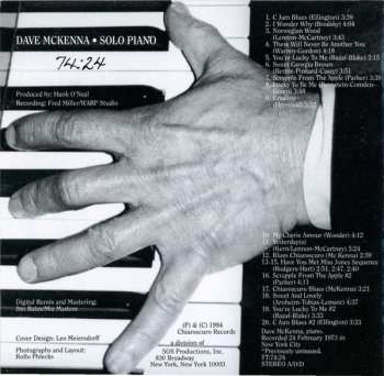 CD Dave McKenna: Solo Piano