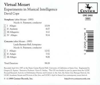 CD David Cope: Virtual Mozart (Experiments In Musical Intelligence)