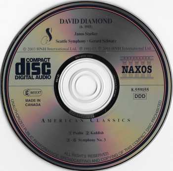 CD Gerard Schwarz: Symphony No. 3 / Psalm / Kaddish