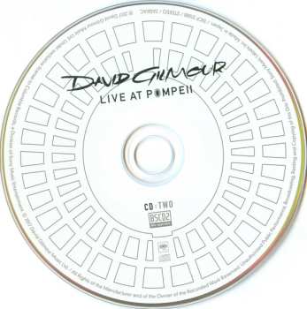 2CD David Gilmour: Live At Pompeii