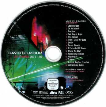 2CD/2DVD David Gilmour: Live In Gdańsk