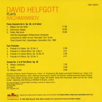CD Sergei Vasilyevich Rachmaninoff: David Helfgott Plays Rachmaninov - Piano Concerto No. 3, Four Preludes, Sonata No. 2