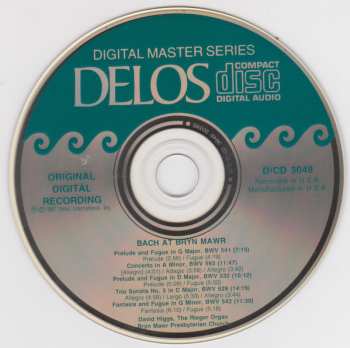 CD David Higgs: Bach At Bryn Mawr