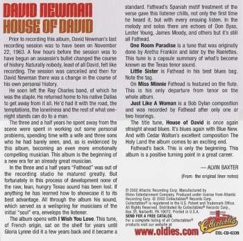 CD David "Fathead" Newman: House Of David