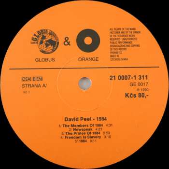 LP David Peel & The Lower East Side: 1984