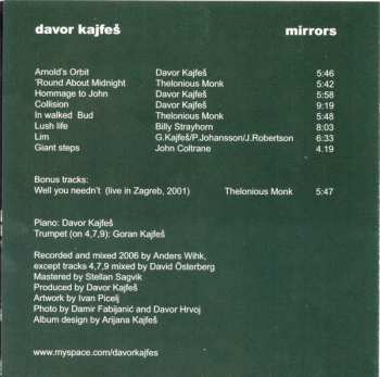 CD Davor Kajfeš: Mirrors