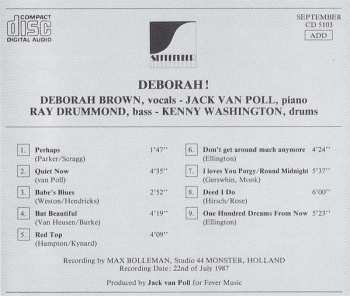 CD Jack van Poll: Deborah!